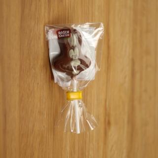 Schoko-Lolly Hase, geschminkt
