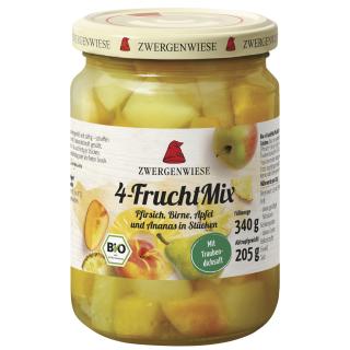 4-FruchtMix - Pfirsich, Birne, Apfel, Ananas