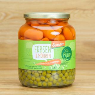 Erbsen und Möhren im Glas 680 g