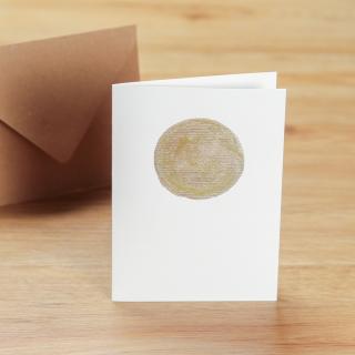 Weihnachtskarte Goldmond