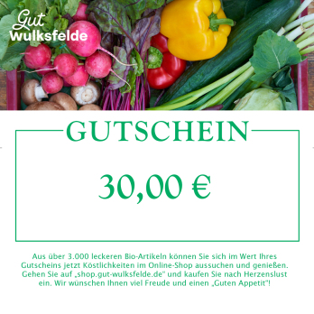 Gutschein mit Gemüsemotiv 30 €