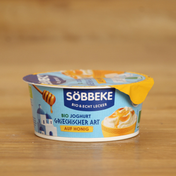Joghurt griechischer Art auf Honig