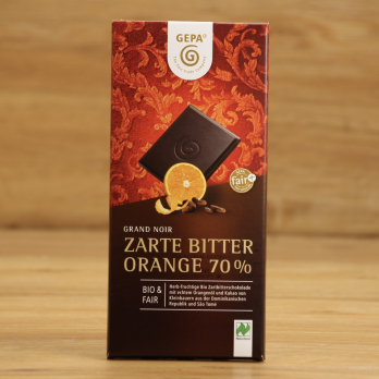 Schokolade Grand Noir Bio Orange 70%
