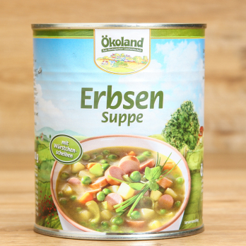 Erbsensuppe mit Würstchen groß