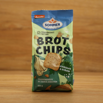 Brot Chips mit Knobi und Kräuter