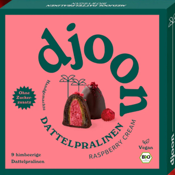 Dattelpralinen Raspberry Cream 9 Stk